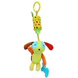 Perfk 赤ちゃん　ベビーベッド　ベビーカー　吊り人形　おもちゃ　ガラガラ　ラトル　かわいい　動物　全6パタン　選べる - 1