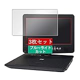 3枚 Sukix ブルーライトカット フィルム 、 ダイニチ電子 Wizz ポータブルDVDプレーヤー DV-PT1060 10.1インチ 向けの 液晶保護フィルム ブルーライトカットフィルム シート シール 保護フィルム（非 ガラスフィルム 強化ガラス ガラス ）