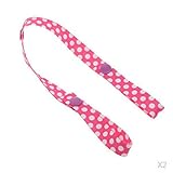 D DOLITY おしゃぶりホルダー　おもちゃクリップ　落下紛失防止　ピンク　水玉　ベビーカー用