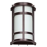 Sunset Lighting F5440-44 Outdoor Wall Sconce with Frosted Milk Glass, Oil Bronze Finish [並行輸入品]