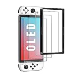 3枚入り switch 有機el フィルム 硬度9H ガラスフィルム スイッチ気泡防止 指紋防止 撥水撥油 switch OLED保護フィルム 貼付道具付 自己吸着 飛散防止 (Switch OLED用)