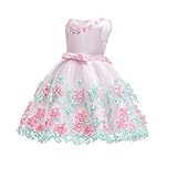 WIN 子供ドレス　ノースリーブ　ベビードレス フォーマル　女の子　女児ワンピース　 レース プリンセスドレスキッズ服 入園式 七五三 結婚式お宮参り セレモニー フラワーガール ドレス お嬢様 (2