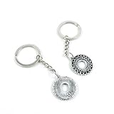 Arts CraftsファッションジュエリーMaking Findingsキーリングチェーンタグクラスプキーリングキーチェーンl6jo1l Hollow Round シルバー L6JO1LV33T_1