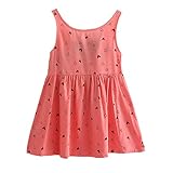 BOBORAファッション　バックレスワンピース　お姫様リボン飾りドレス　ピンクラブプリント　綿　０－６歳