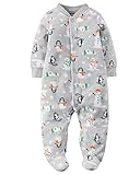 カーターズ ロンパース carter's 男の子用グレーペンギンと雪だるまさんフリース足つきカバーオール (3months(55-61cm)) [並行輸入品]