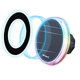 セイワ(SEIWA) 車内用品 スマホホルダー マグネット 無線充電 スマホホルダー レインボーLED 8色単色発光 IMP302 強力マグネット ヘッド単品 MagSafe対応 マグセーフ 車載 マグネットリング付属 角度自由 Andoroid充電可能 最大15W ワイヤレス充電