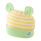 (チャックル) chuckle タオル地カラフルボーダーくまみみ新生児帽子【42-44CM】 クリーム サイズなし P9202-00-40