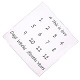 Lovoski 新生児　ベビーシャワー　記念写真　フォト　綿　道具　英字　毛布　背景　ブランケット　敷物　ソフト　全6パタン - ＃3