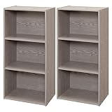 アイリスオーヤマ カラーボックス 3段 13色 2個セット 収納ボックス 本棚 幅41.5×奥行29×高さ88cm アッシュグレー CX-3