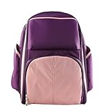 Larsuyar 多機能 大容量 2WAY マザーズバッグ リュック ショルダーバッグ ベビー用品収納バッグ (紫の)