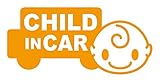 Sticker Shop Haru CHILD ＩＮ CAR ステッカー 車型 ２０cm オレンジ