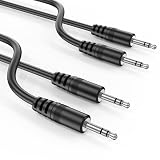 3.5mm オーディオケーブル 高耐久性 ヘッドホンケーブル オス-オス AUX ケーブル PC、MP3、iPad、車、スピーカー他対応 1M 【2個入り】