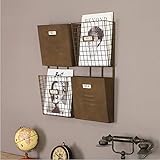 マガジンラック、産業風ラック鉄マガジンストレージラック壁装飾バーカフェやコーヒーショップに適した2色 (Color : Color 1)