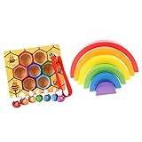 B Blesiya 木製玩具　ビークリップ玩具セット　子ども　モンテッソーリ　教育玩具