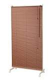 ブラインド　キャスター付パーテーション0461シングル◆ (幅約９０ｃｍ, ブラウン)