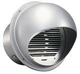 西邦工業 SEIHO SFXC100 外壁用アルミ製換気口 (逆風防止ダンパー付) セルフード 同芯ガラリ型 逆風防止ダンパー付