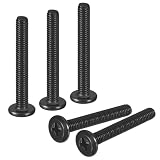 uxcell 皿頭ネジ M4-0.7 x 30mm 20個 十字穴付き 平頭ネジ 304ステンレス鋼製 家電製品 木製家具 修理用 黒