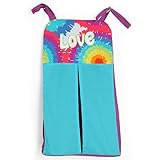 One Grace Place Terrific Tie Dye Diaper Stacker, Aqua Blue, Royal Blue, Purple, Yellow, Green, Orang