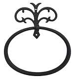 ドゥーブジャパン 欧州金物 FIORE フィオーレ タオル掛け Towel Ring タオルリング OVAL ブラック TR110BK 1個