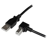 StarTech.com 2m USB 2.0 ケーブル タイプA (オス) - タイプB/L型右向き (オス) USBAB2MR