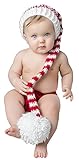 レッドストライプベビー男の子女の子クリスマスHolidayかぎ針編みサンタ帽子6月 – 幼児用 カラー: レッド