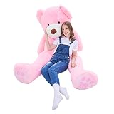 ぬいぐるみ 特大 くま/テディベア 可愛い熊 動物 大きい くまぬいぐるみ/熊縫い包み/クマ抱き枕/お祝い/ふわふわぬいぐるみ (ピンク, 200cm)