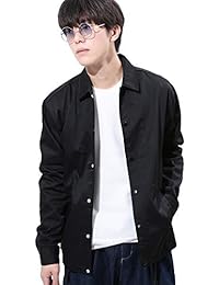 JIGGYS SHOP コーチジャケット メンズ ジャケット ツイル アウター ジャンバー ブルゾン 秋服 無地