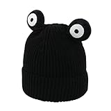 Goenn ベビー帽子 秋冬 ニット帽子 男の子 女の子 新生児 キャップ かわいい 子供 防寒 ハット シンプル カラバリ 赤ちゃん ベビー キッズ 2-6歳 (ブラック)