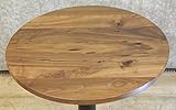 ブラックウォールナットラウンドカット接着Up FinishedコーヒーショップテーブルトップT : 3 / 4インチ、D : 22 3 / 8 " – 10410