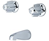 中央真鍮6086-zキャノピーハンドル – 組み込み転送バルブ、真鍮プラグIncluded – 6インチセンター