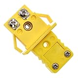 Viviseason(ビビシーズン) 熱電対プラグ+ソケット 熱電対キットKタイプ ケーブルワイヤコネクタ 温度センサー用 イエロー ペア