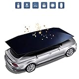 自動車テント　紫外線対策 耐候/防塵/防雨/防鳥糞 カーアンブレラ (ネイビー半自動式)