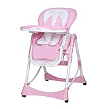 子供用ダイニングチェア 子供用ダイニングチェアPP多機能Foldableダイニングテーブルハイチェア (色 : Pink)