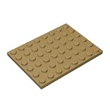 クラシックビルディングプレート 6x8 20ピース アースイエロー バルクプレート Legoパーツとピース3036に対応 すべての主要なブリックブランドに対応 (カラー: アースイエロー)