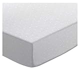 SheetWorld Fitted Cradle Sheet - White Swiss Dot Jersey Knit - Made In USA by sheetworld