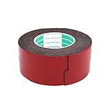 uxcell　スポンジテープ　粘着テープ　スポンジフォームテープ　両面　レッド　30x2mm　5M長さ　２個入り