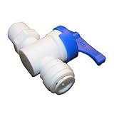 LASCO 19 – 6511 Straight Shut Off Valve push-in継手with 1 / 4インチodチューブ、1 / 4インチオスパイプスレッド、プラスチック