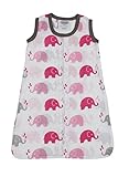 Bacati Elephants Sleep Sack, Pink/Grey, Medium by Bacati