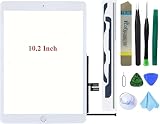 iPad 7 第7世代 10.2インチ (A2197 A2198 A2200)iPad 8 第8世代10.2インチ交換用スクリーンデジタイザー交換 (LCDは含まれません) + プリインストール接着剤 + ツール(ホワイト)