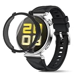 for HUAWEI WATCH GT5 41mm 用 ケース ガラスフイルム 一体型ケース PC+ガラス素材 指紋防止 耐衝撃 装着簡単 高透過率 全面保護 超薄型 HUAWEI WATCH GT5 41mm カバー (ブラック)
