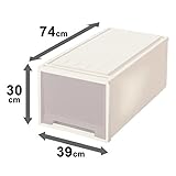 ビュートケース(押入れ収納/衣装ケース) 幅39cm×高さ30cm カプチーノ 日本製