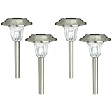 (4 Pack) Westinghouse Milano Stainless Steel Solar Garden LED Stake Light [並行輸入品]