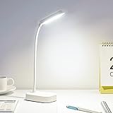 hepan block 電気スタンド コードレス、スタンドライト、読書灯、ホワイト、3ポジション調整可能、アイプロテクション、360°回転式ホース、USBケーブル付き、バッテリー式、led、卓上、ベッドサイドランプ ポリプロピレン