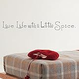 Pop Decors WL-0149-Va Inspirational Quote Wall Decal, Live Life with A Little Spice [並行輸入品]