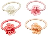 H620Pレインボーフラワーヘアゴム4本セット/ピンク