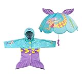 Kidorable Mermaidレインコートと傘セット カラー: パープル
