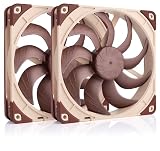 Noctua NF-A14x25 G2 PWM Sx2-PP, プッシュプルと並列使用対応デュアルファンセット (ブラウン)