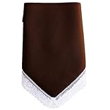 Infabe 三角巾 シンプル カフェ エプロン レース付け【全12色】