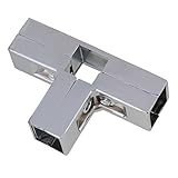 シルバーT形状3 Wayスクエアチューブラッククランプチューブパイプコネクタ継手