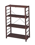 ウッドシェルフ 本収納 天然木 フリーラック4段